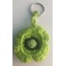 GEHAAKTE KLAVERTJE VIER hanger in GROENTINTEN met BLOEMKRAAL